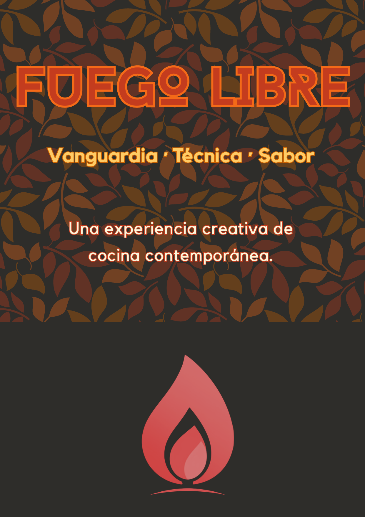 Cover of the Plant on Fire Fuego Libre menu
