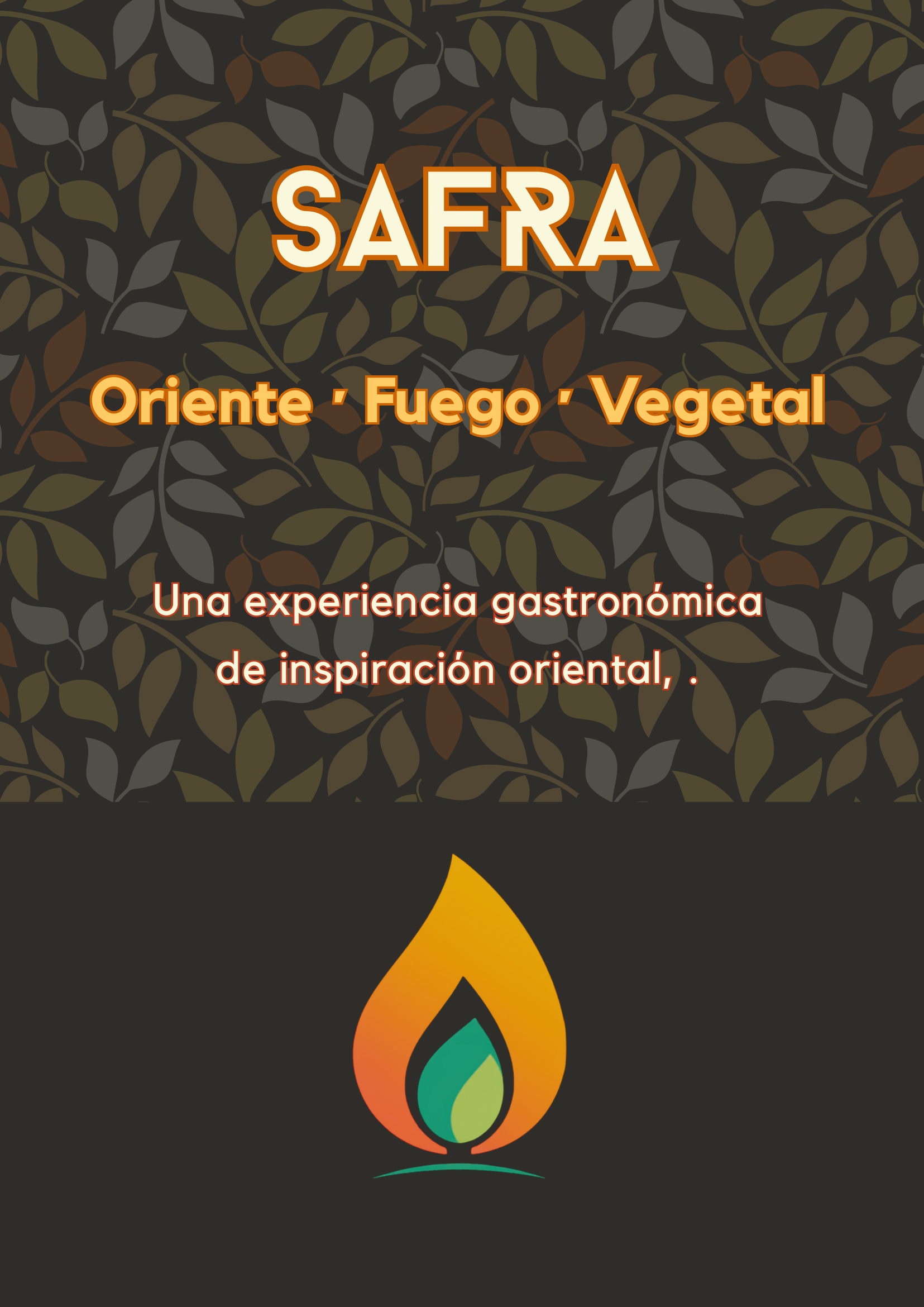 Cover of the Plant on Fire Safra menu